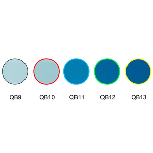 Filtre en verre optique d'absorption de couleur bleue QB9 QB10 QB11 QB12 QB13