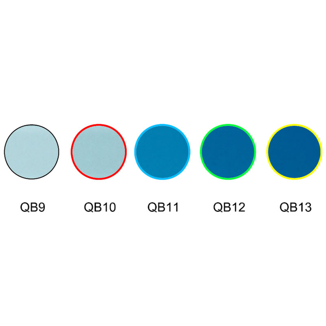 Filtre en verre optique d'absorption de couleur bleue QB9 QB10 QB11 QB12 QB13