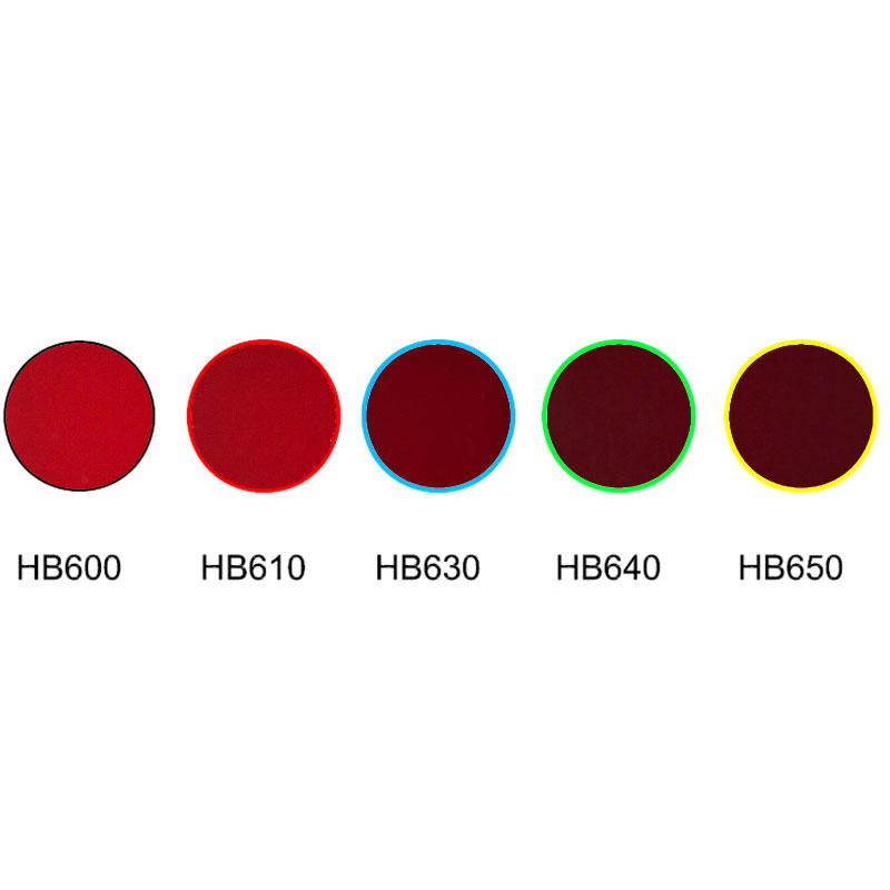 Verre rouge filtre coloré verre coupé optique HB600 HB610 HB630 HB640 HB650