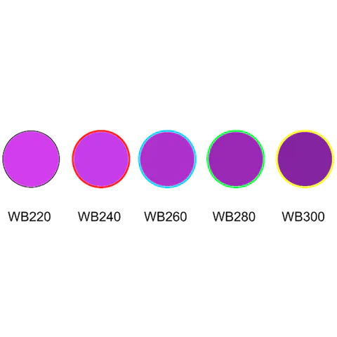 Verre uviol Verre coloré UV Verre ultraviolet WB220 WB240 WB260 WB280 WB300