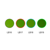 Verre de couleur verte Filtres en verre de couleur économiques LB16 LB17 LB18 LB19