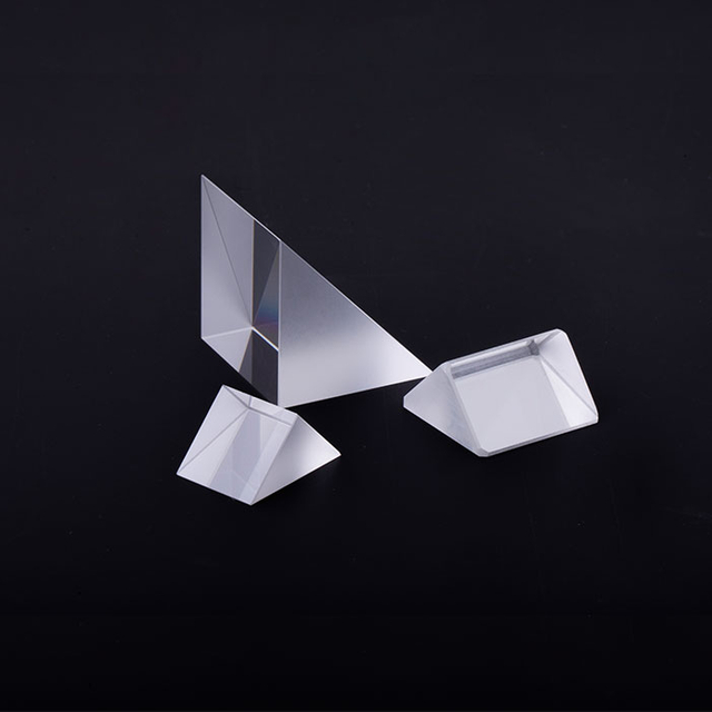 Lentilles de prisme triangulaires optiques en verre, approvisionnement d'usine, prisme triangulaire droit enchevêtrement